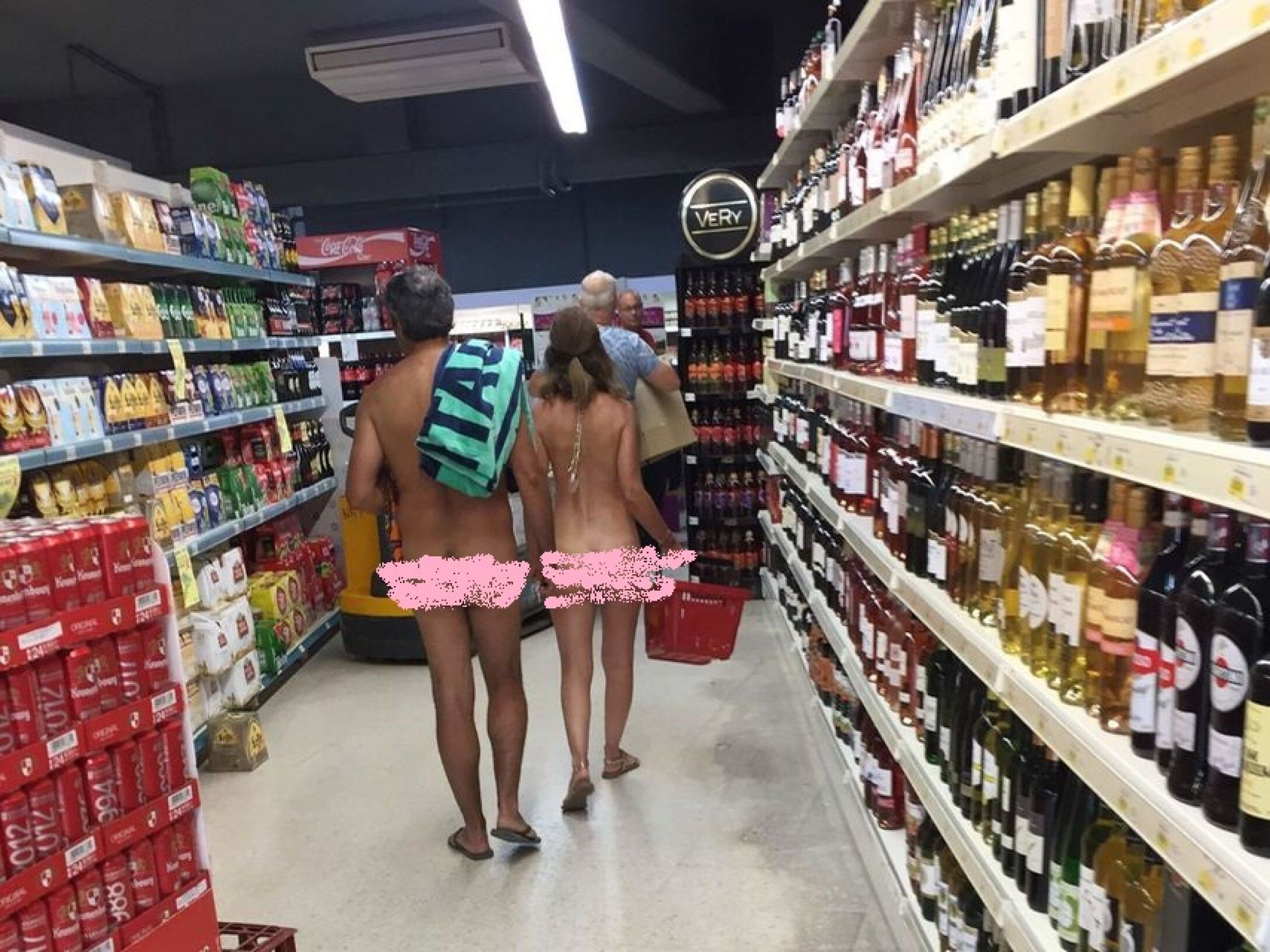 Nude at the market