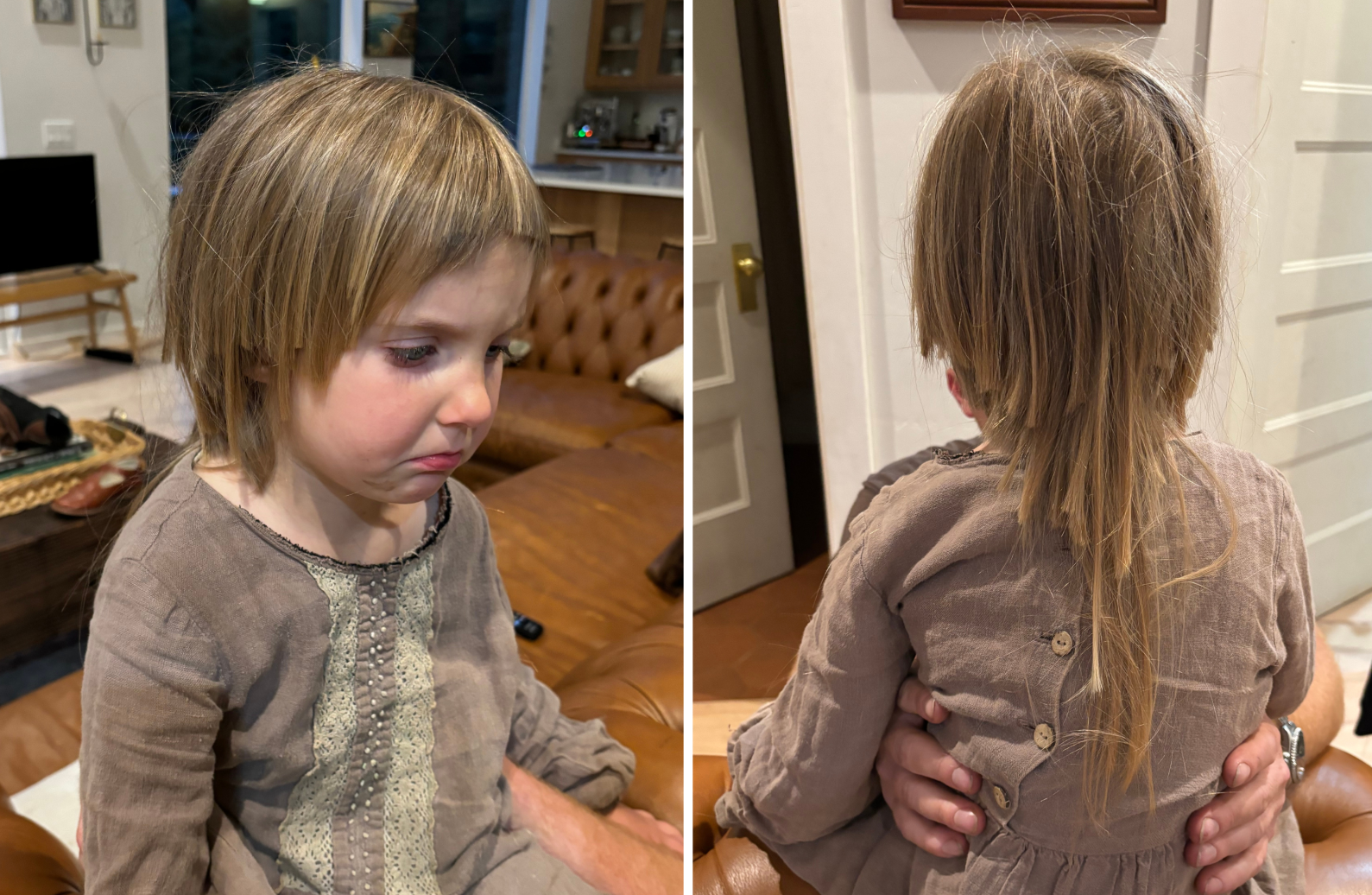 Родители думали, что дочь уснула, но она решила "поиграть в парикмахера" (видео)