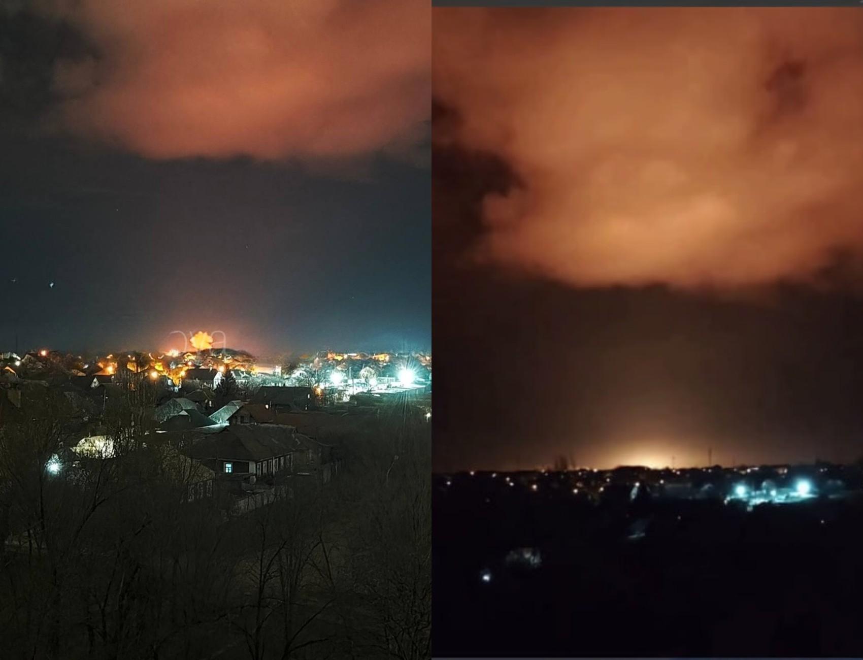 Яскрава заграва у небі: на окупованій Луганщині БпЛА уразили бази ремонту військової техніки росіян (фото, відео)