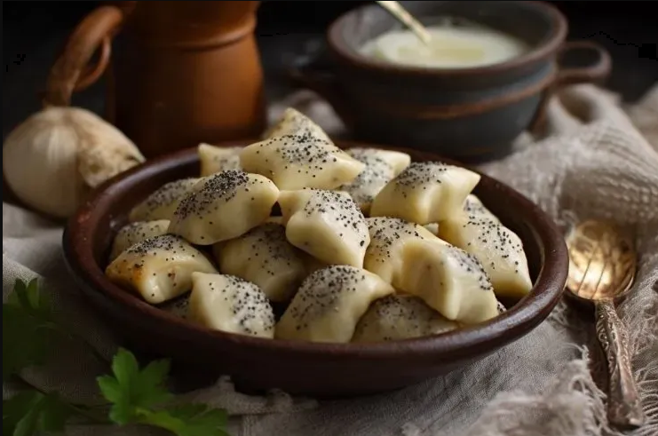 Меню на Святой вечер: постные вареники с маком, курагой и миндалем