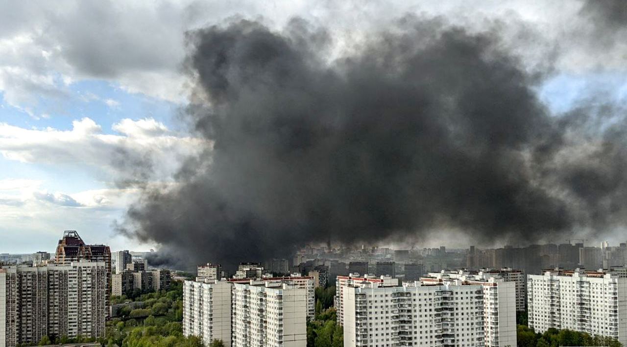 что горит в москве