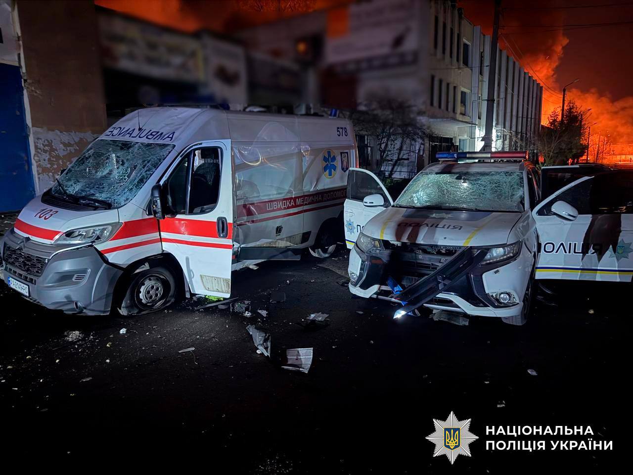 ЗС РФ прицільно атакували медиків і поліцейських в Оболонському районі Києва (відео)