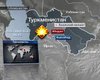 Пострадавший от взрывов город в Туркмении оцепили военные