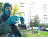 В Харькове оппозиционного кандидата облили зеленкой
