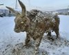 Конкуренты скульптора из Якутии показали своих быков из навоза в преддверии Нового года