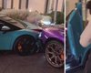 ДТП на миллион: парковщик случайно разбил два эксклюзивных суперкара Lamborghini (видео)