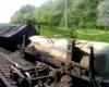 Во Львовской области сошли с рельсов и загорелись цистерны с топливом