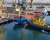 В порту под Одессой сухогруз врезался в причал (фото)