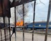 У Миколаєві "Шахед" РФ влучив по пасажирському потягу: перон почорнів від диму, — соцмережі (фото)