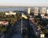В Днепре подняли флаг на рекордно высоком флагштоке