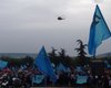 Военные вертолеты мешают траурному митингу крымских татар