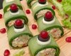 Праздничная закуска. Рецепт роллов из огурца и крабовых палочек