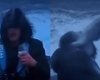 Рыба ударила ведущего по лицу во время репортажа о сильном шторме (видео)