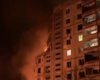 Ночной обстрел: российская ракета попала в многоэтажку в Умани (фото, видео)