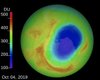 Озоновая дыра над Антарктидой сократилась до рекордных размеров