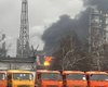 В российском Нижнекамске неожиданно загорелся завод нефтехимической промышленности (видео)