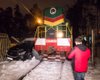 В Киеве поезд на переезде снес автомобиль