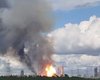 Без атак: у РФ раптово спалахнув недобудований Амурський газохімічний комплекс (відео)