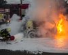 В аварии под Киевом загорелся автомобиль с беременной женщиной