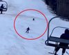 На горнолыжном курорте в Румынии медведь устроил погоню за лыжником (видео)