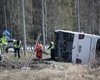 В Швеции перевернулся автобус с туристами