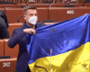 Президент ПАСЕ во время заседания "заткнул" Гончаренко с флагом Украины в руках (видео)