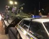 В Киеве БТР протаранил автомобиль военной инспекции