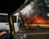 Во Львове сгорел троллейбус: никто не пострадал