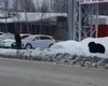 В России медведь гонялся за прохожими по улицам города (видео)