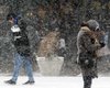 В Нью-Йорке неожиданно выпал снег