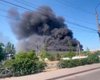 В оккупированном Мелитополе вспыхнул пожар: горит предприятие "Гидромаш" (видео)