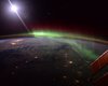 Космонавты показали северное сияние из космоса