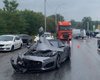 В Киеве в масштабном ДТП разбили эксклюзивный спорткар Jaguar за $175 тысяч (видео)