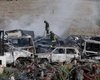Под Римом из-за падения легкомоторного самолета сгорели 30 автомобилей