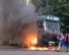 В Днепре на ходу загорелся трамвай с людьми