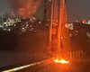 Третий удар за день по стратегическому объекту Киева: на Южном мосту вспыхнул новый пожар (видео)