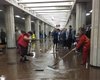 В Харькове платформу метро залило водой