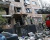 Взрыв в Донецке: разрушено жилое здание