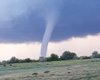 На границе с Крымом заметили огромное торнадо