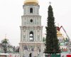 На Софийской площади в Киеве установили главную новогоднюю елку страны