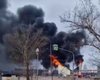 Масштабный пожар вспыхнул в Курской области: БПЛА дважды атаковал нефтебазу (видео)