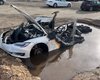 Разбитый электромобиль Tesla самовоспламенился через три недели после ДТП (видео)