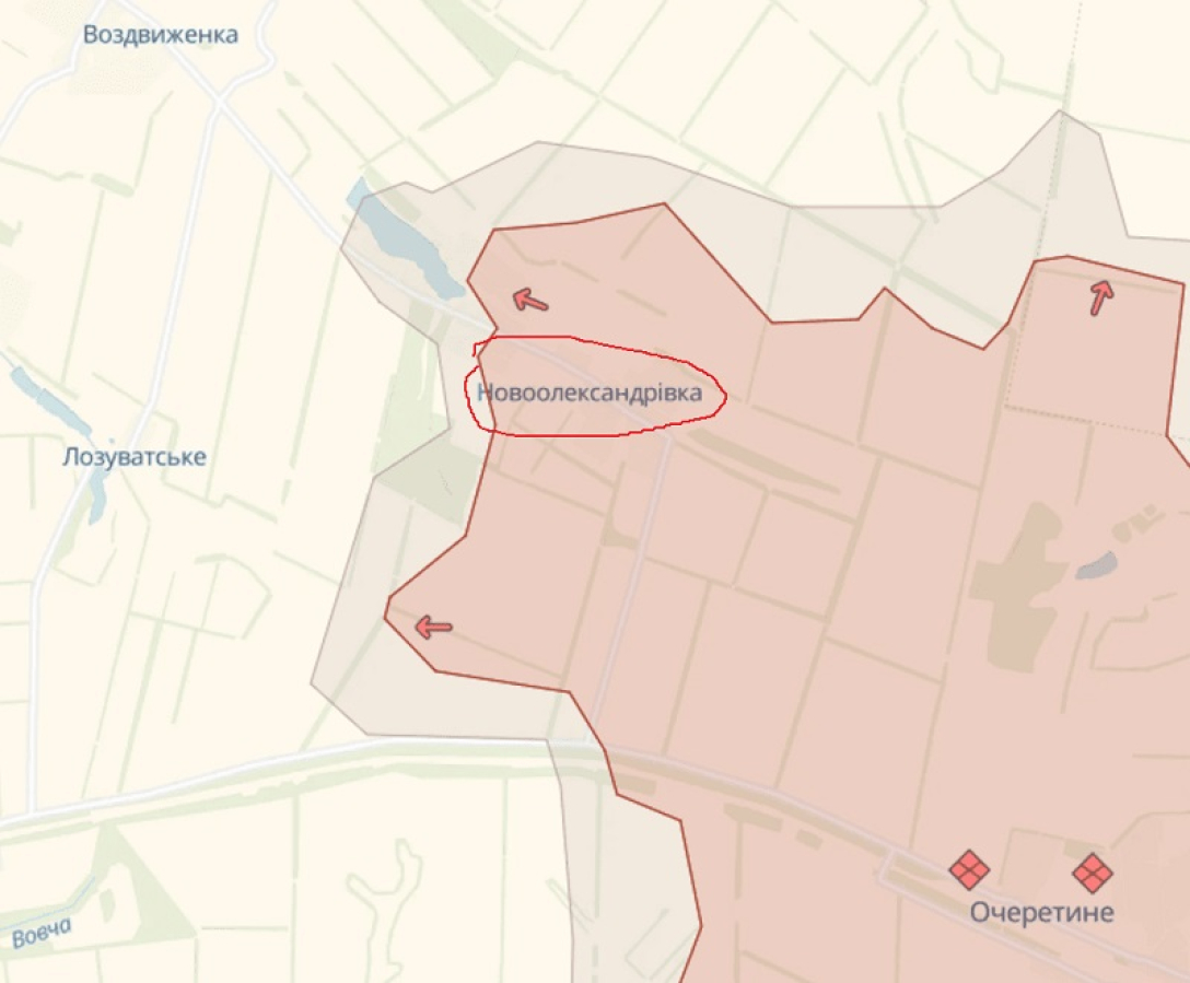 Российская армия продвинулась неподалеку от Новоалександровки