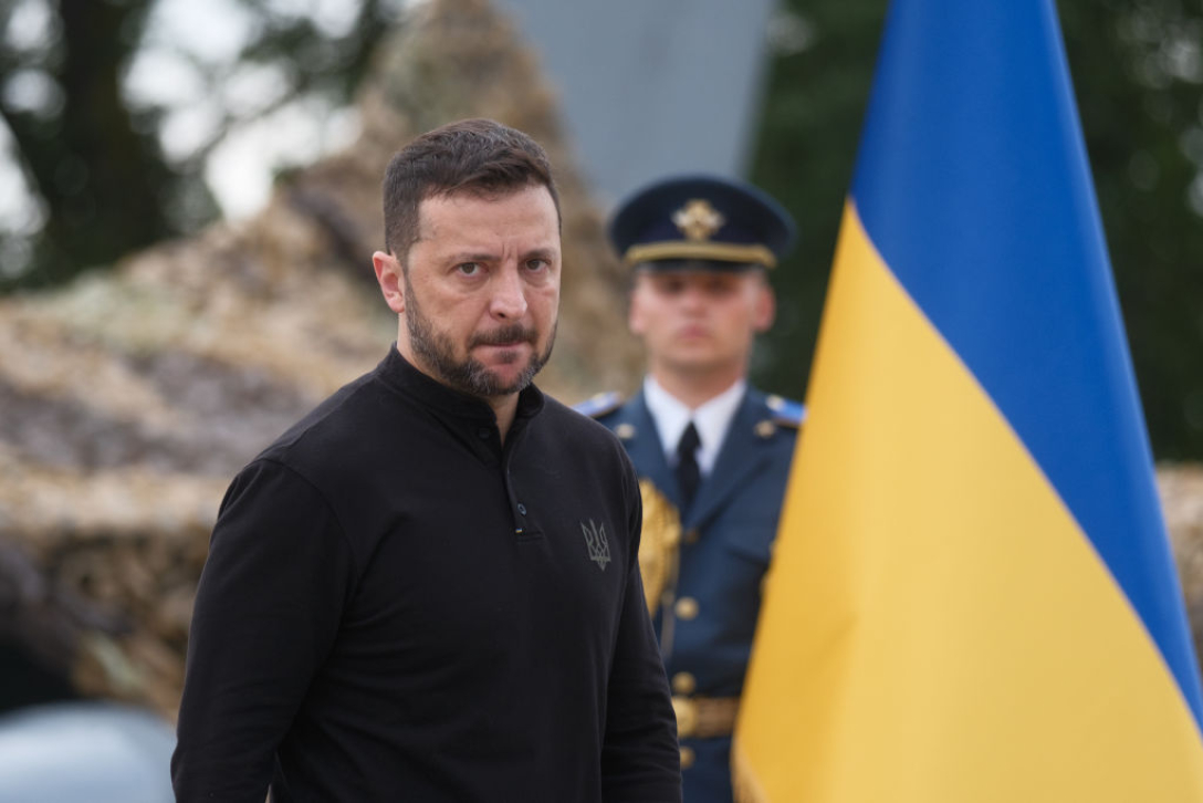 Владимир Зеленский, флаг Украины, президент Украины, президент Украины