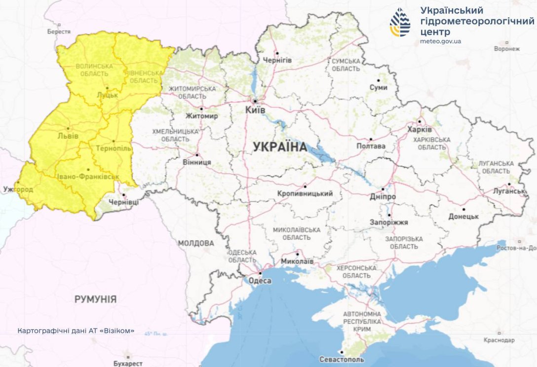 Зображення карти України