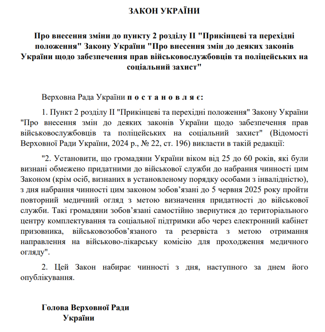 ВРУ не встигне розглянути законопроєкт про ВЛК: що очікує обмежено придатних з 5 лютого