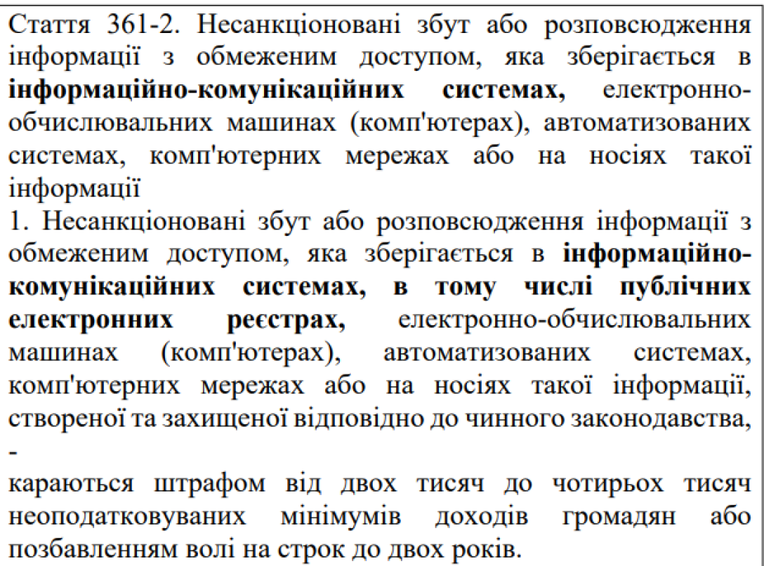 законопроєкт, публічні електронні реєстри, збут, розповсюдження, інформація з обмеженим доступом