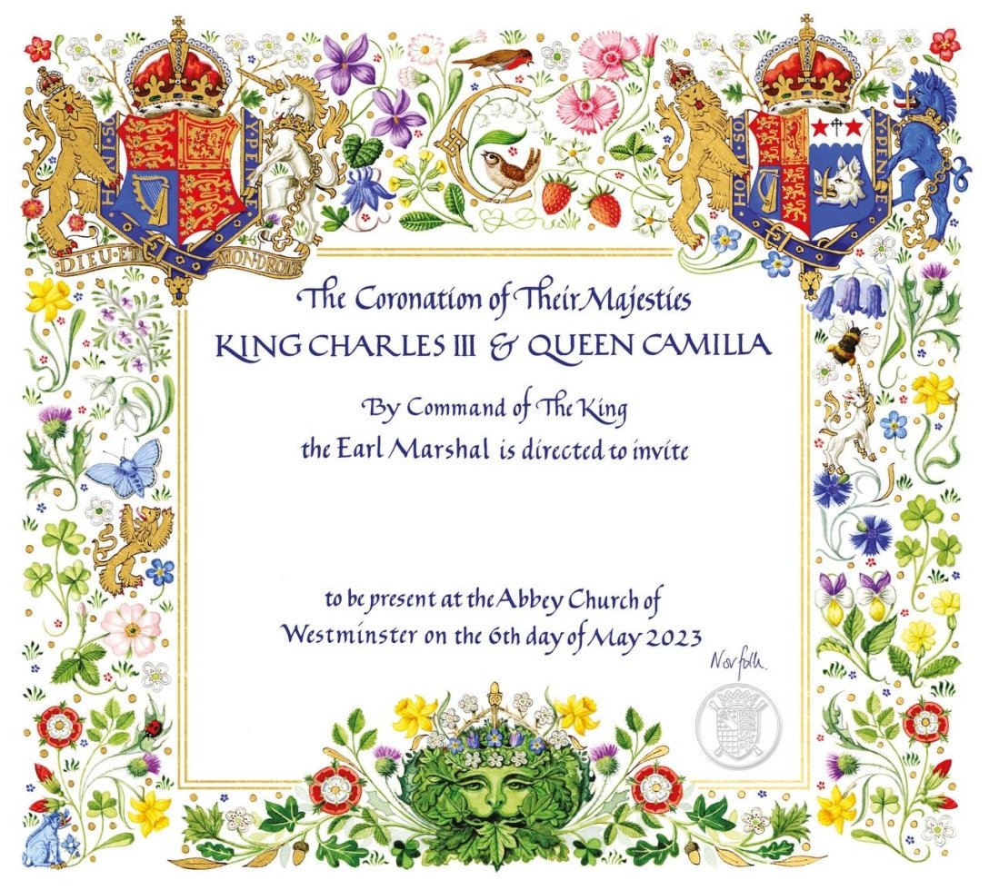 запрошення на коронацію, коронація короля карла