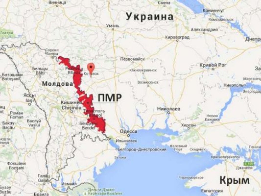 Приднестровье на карте, где находится Приднестровье