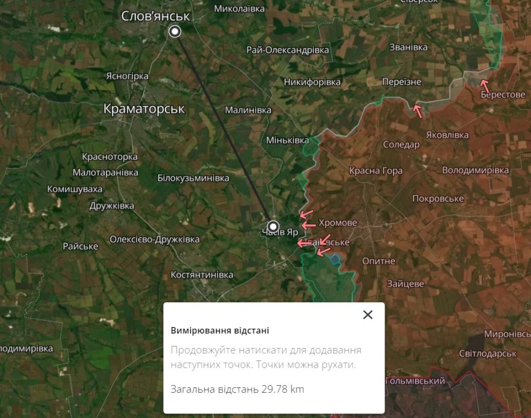 Бої на Донбасі, Часів Яр, карта 7 травня
